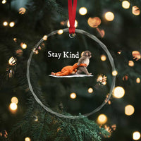 Punch Monkey Viral Trend Crystal Glass Ornament Stay Kind