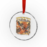 Punch The Monkey Crystal Glass Ornament Baby Monkey Punch Plush Hugging 90s Bootleg