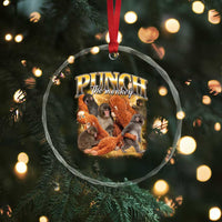 Punch The Monkey Crystal Glass Ornament Baby Monkey Punch Plush Hugging 90s Bootleg