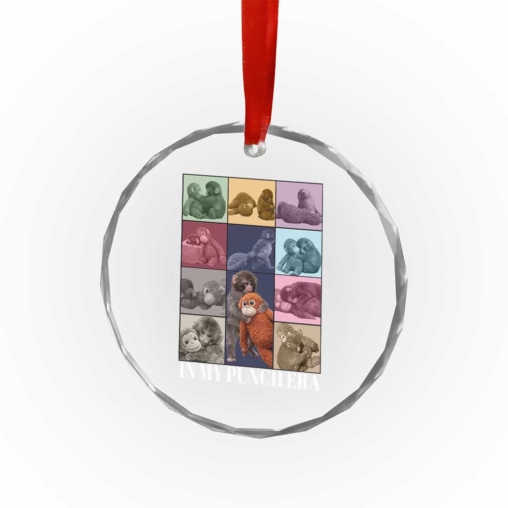 Punch The Monkey Crystal Glass Ornament In My Punch Era Baby Monkey Hugging Plush