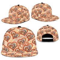 Punch The Monkey Snapback Cap We Love You Seamless Heart Style Orange