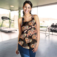 Punch The Monkey Women Racerback Tank We Love You Seamless Heart Style Black