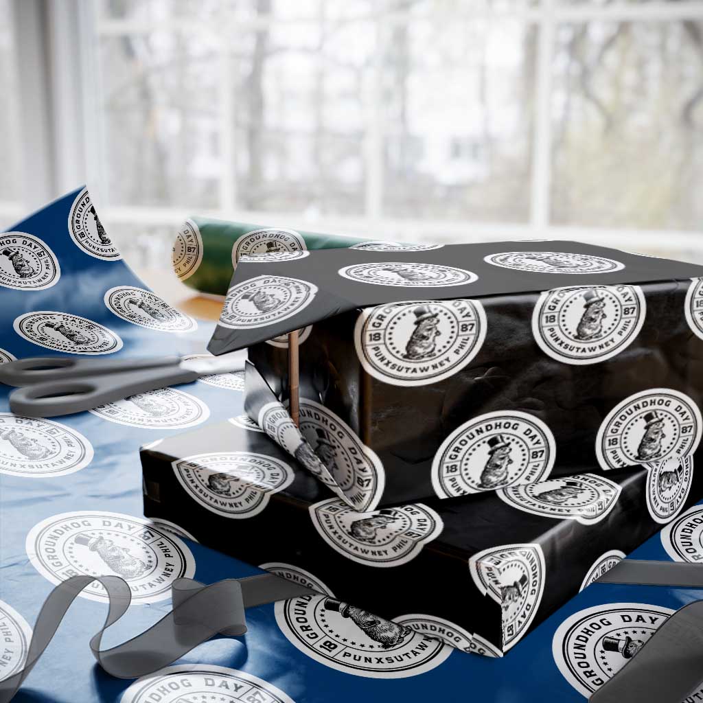 Punxsutawney Phil Groundhog Day Wrapping Paper Roll Funny Woodchuck Day 1887