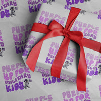 Purple Up For Military Kids Wrapping Paper Roll Groovy Dino Dinosaur Military Child Month