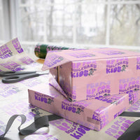 Purple Up For Military Kids Wrapping Paper Roll Groovy Dino Dinosaur Military Child Month