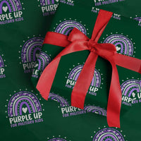 Purple Up For Military Kids Wrapping Paper Roll Month Of Military Child Army Rainbow