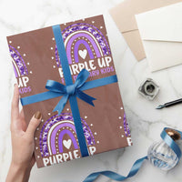 Purple Up For Military Kids Wrapping Paper Roll Month Of Military Child Army Rainbow