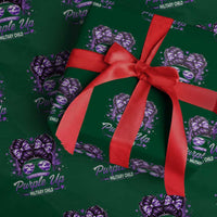 Purple Up Military Child Wrapping Paper Roll Camo Messy Bun Military Kid Month