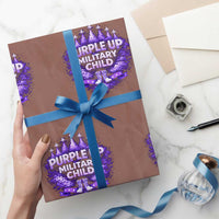 Purple Up Military Child Wrapping Paper Roll Proud Military Kid