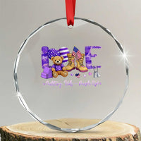 Purple Up Military Kids Crystal Glass Ornament Month Of Military Child Army