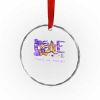 Purple Up Military Kids Crystal Glass Ornament Month Of Military Child Army
