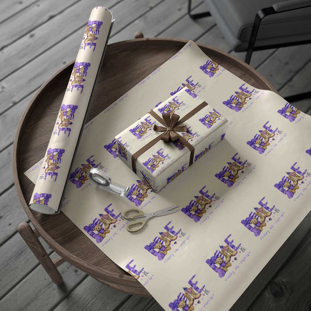 Purple Up Military Kids Wrapping Paper Roll Month Of Military Child Army