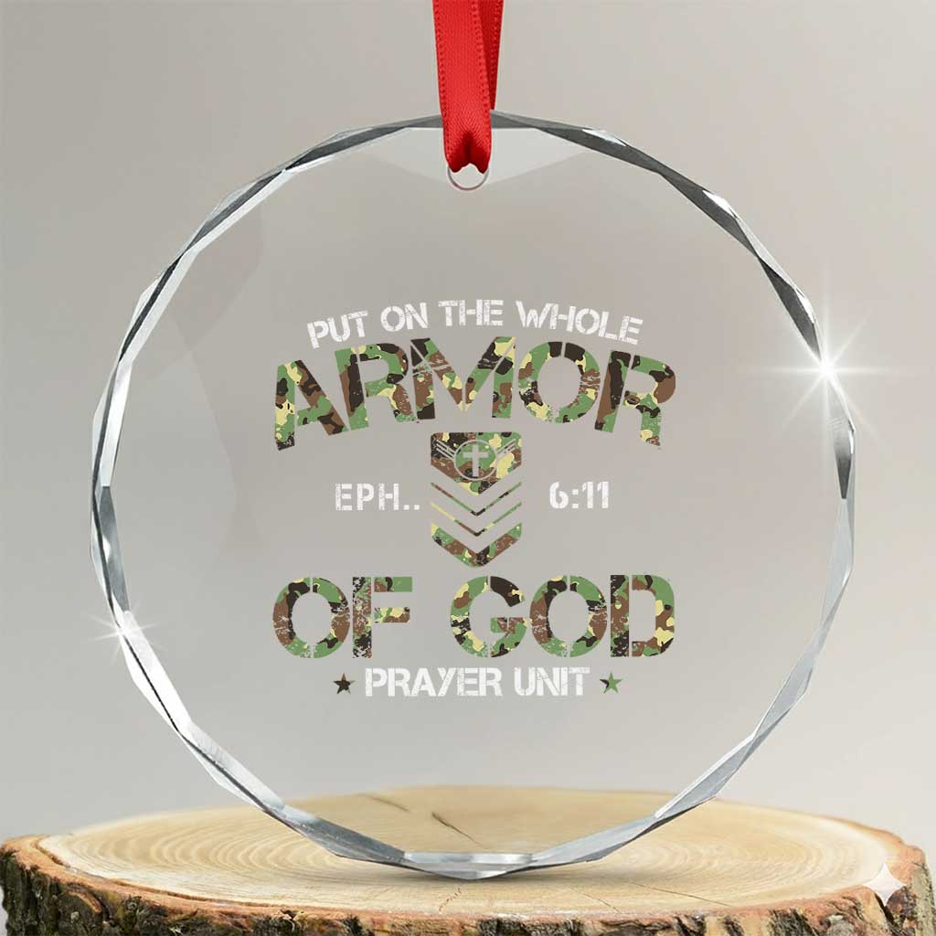 Put On The Whole Armor Of God Prayer Unit Crystal Glass Ornament Ephesians 6:11 Christian Army - Wonder Print Shop