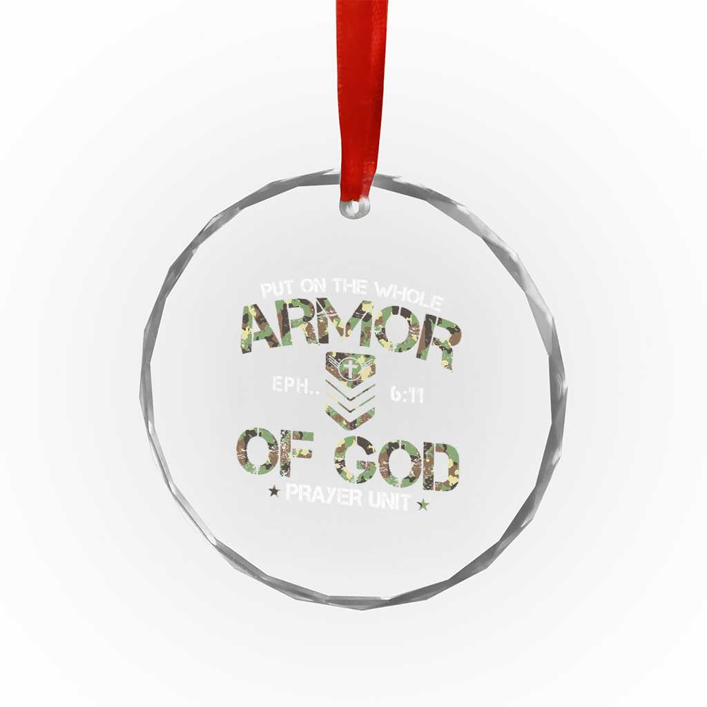 Put On The Whole Armor Of God Prayer Unit Crystal Glass Ornament Ephesians 6:11 Christian Army - Wonder Print Shop
