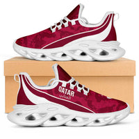 Qatar 2026 Football Clunky Sneakers Go Maroon One Grunge Curve Stylized - Wonder Print Shop