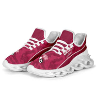 Qatar 2026 Football Clunky Sneakers Go Maroon One Grunge Curve Stylized - Wonder Print Shop