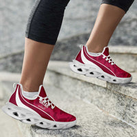 Qatar 2026 Football Clunky Sneakers Go Maroon One Grunge Curve Stylized - Wonder Print Shop