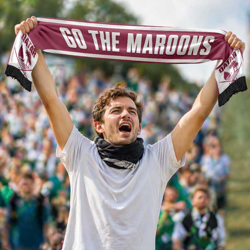 Qatar 2026 Football Personalised Soccer Scarf Go The Maroons