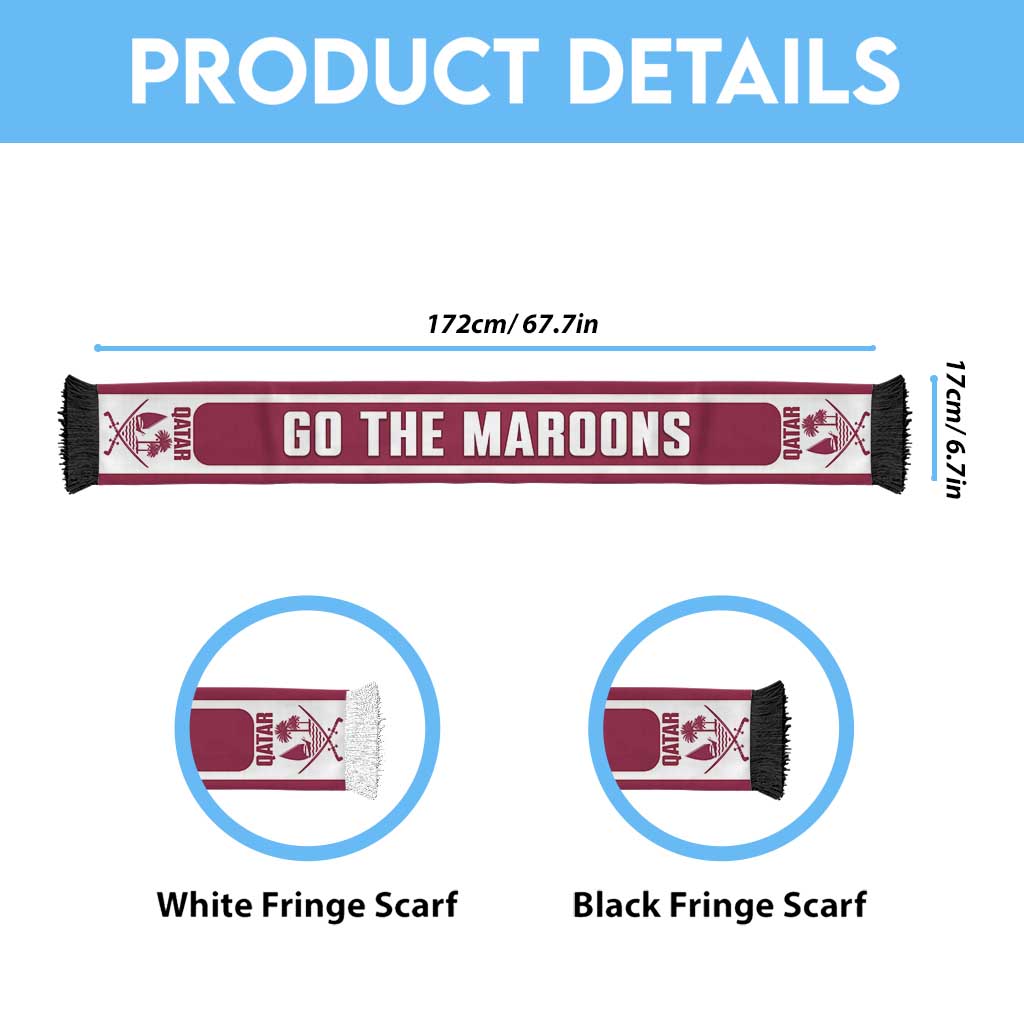 Qatar 2026 Football Personalised Soccer Scarf Go The Maroons