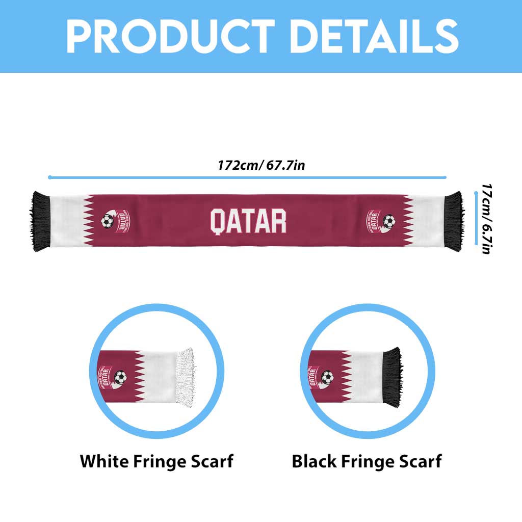 Qatar 2026 Football Soccer Scarf Go The Maroons