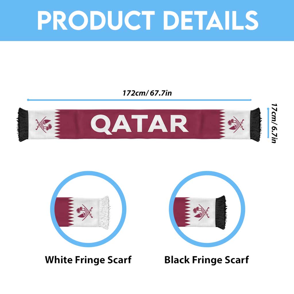 Qatar Football 2026 Soccer Scarf Flag Style