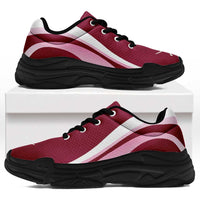Qatar Football Chunky Sneakers Flag-Inspired Curve Style