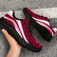 Qatar Football Chunky Sneakers Flag-Inspired Curve Style