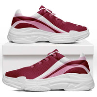 Qatar Football Chunky Sneakers Flag-Inspired Curve Style