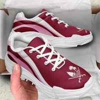 Qatar Football Chunky Sneakers Flag-Inspired Curve Style