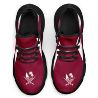 Qatar Football Clunky Sneakers Flag-Inspired Curve Style