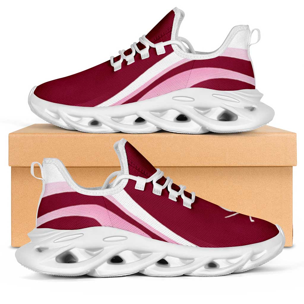 Qatar Football Clunky Sneakers Flag-Inspired Curve Style