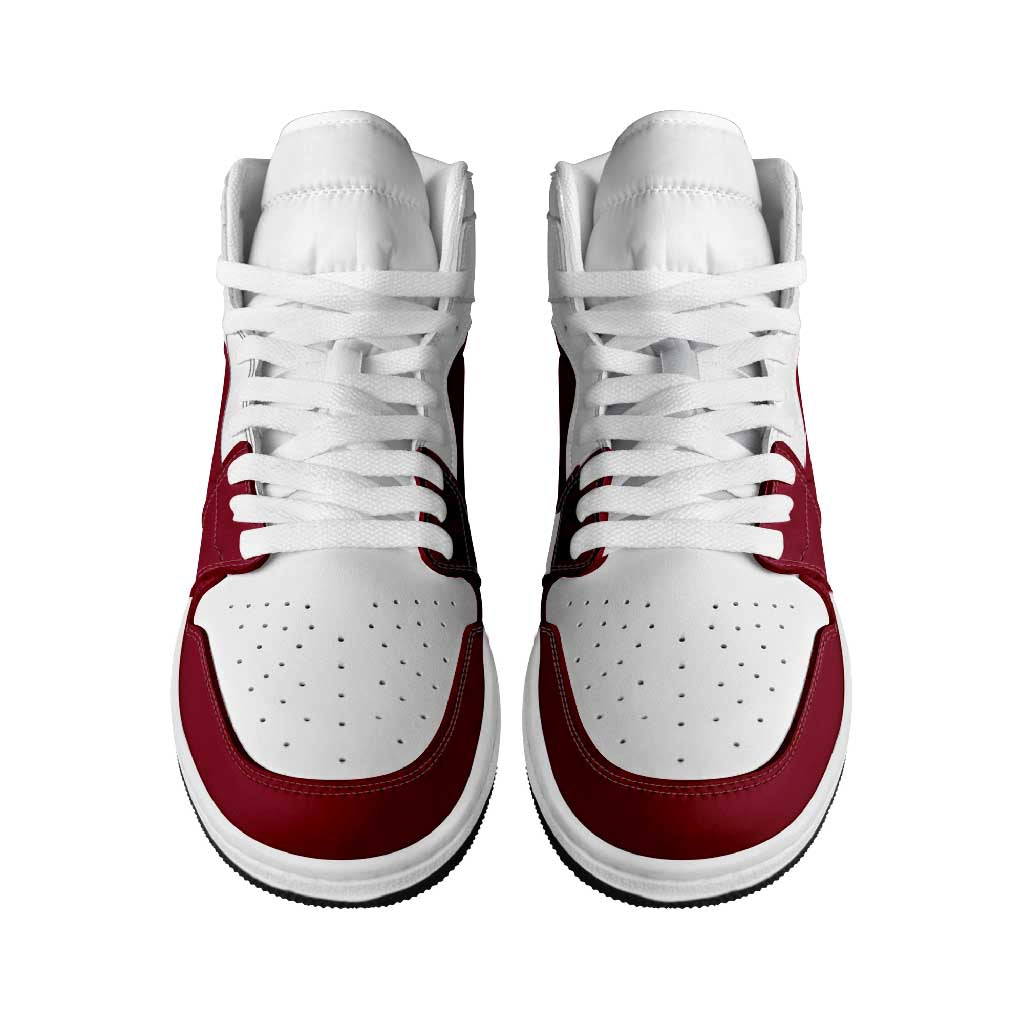 Qatar High Sneakers AJ1 Classic National Flag Style - Wonder Print Shop