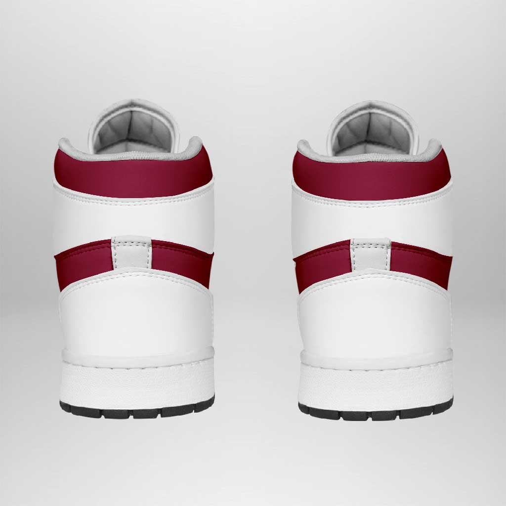 Qatar High Sneakers AJ1 Classic National Flag Style - Wonder Print Shop