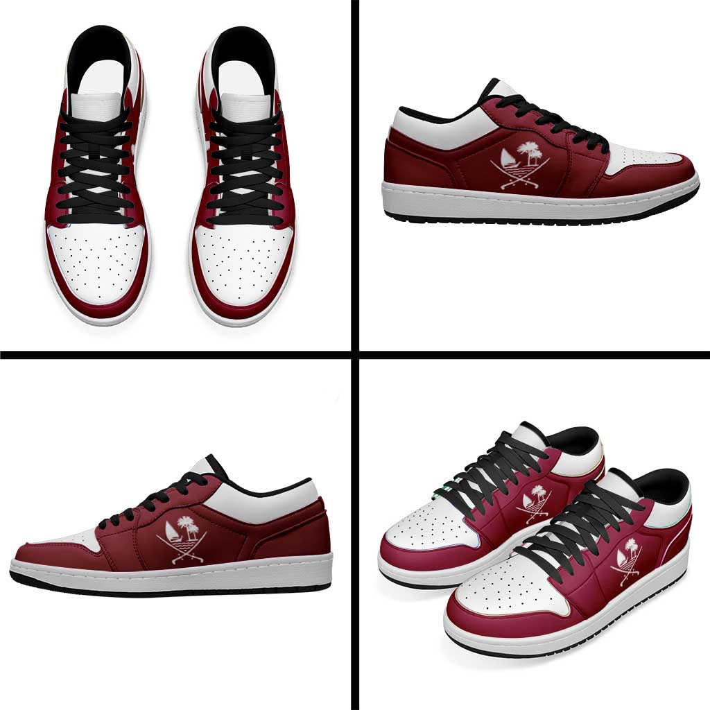 Qatar Low Sneakers Classic National Flag Style - Wonder Print Shop