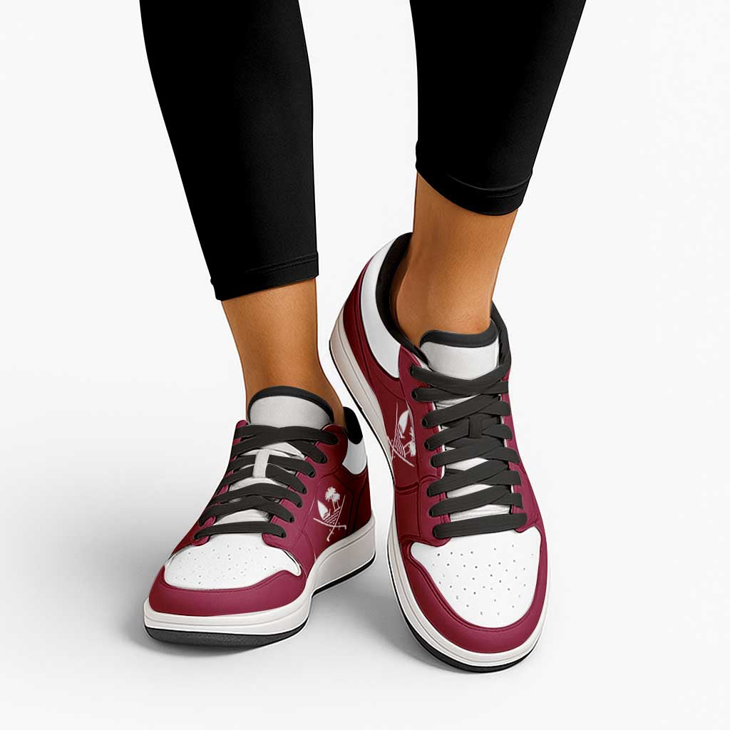 Qatar Low Sneakers Classic National Flag Style - Wonder Print Shop