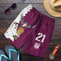 Qatar WC26 Custom Shorts for Men Funny La'eeb with Arabic Pattern