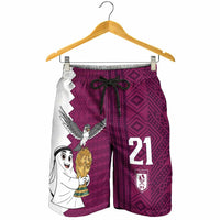Qatar WC26 Custom Shorts for Men Funny La'eeb with Arabic Pattern