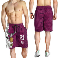 Qatar WC26 Custom Shorts for Men Funny La'eeb with Arabic Pattern