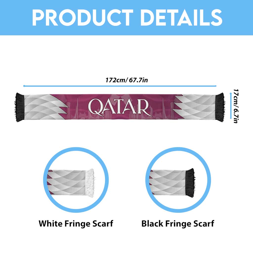 Qatar World Football 2026 Soccer Scarf National Pride Never Stops
