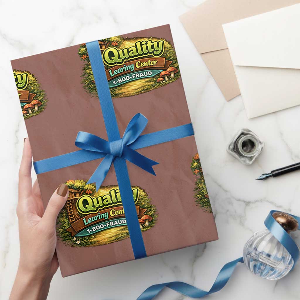 Quality Learing Center Wrapping Paper Roll Funny Childcare Day Care