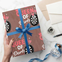 Queen Of Darts Bullseye Shooter Wrapping Paper Roll Female Dartist Gift - Wonder Print Shop