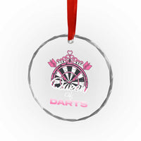Queen Of Darts Crystal Glass Ornament Funny Dart Gift For Women - Wonder Print Shop