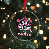 Queen Of Darts Crystal Glass Ornament Funny Dart Gift For Women - Wonder Print Shop