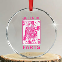 Queen of Farts Crystal Glass Ornament Funny Joke Inappropriate Fart Prank Gift - Wonder Print Shop
