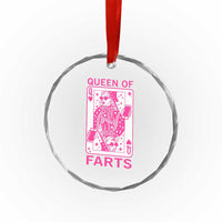 Queen of Farts Crystal Glass Ornament Funny Joke Inappropriate Fart Prank Gift - Wonder Print Shop