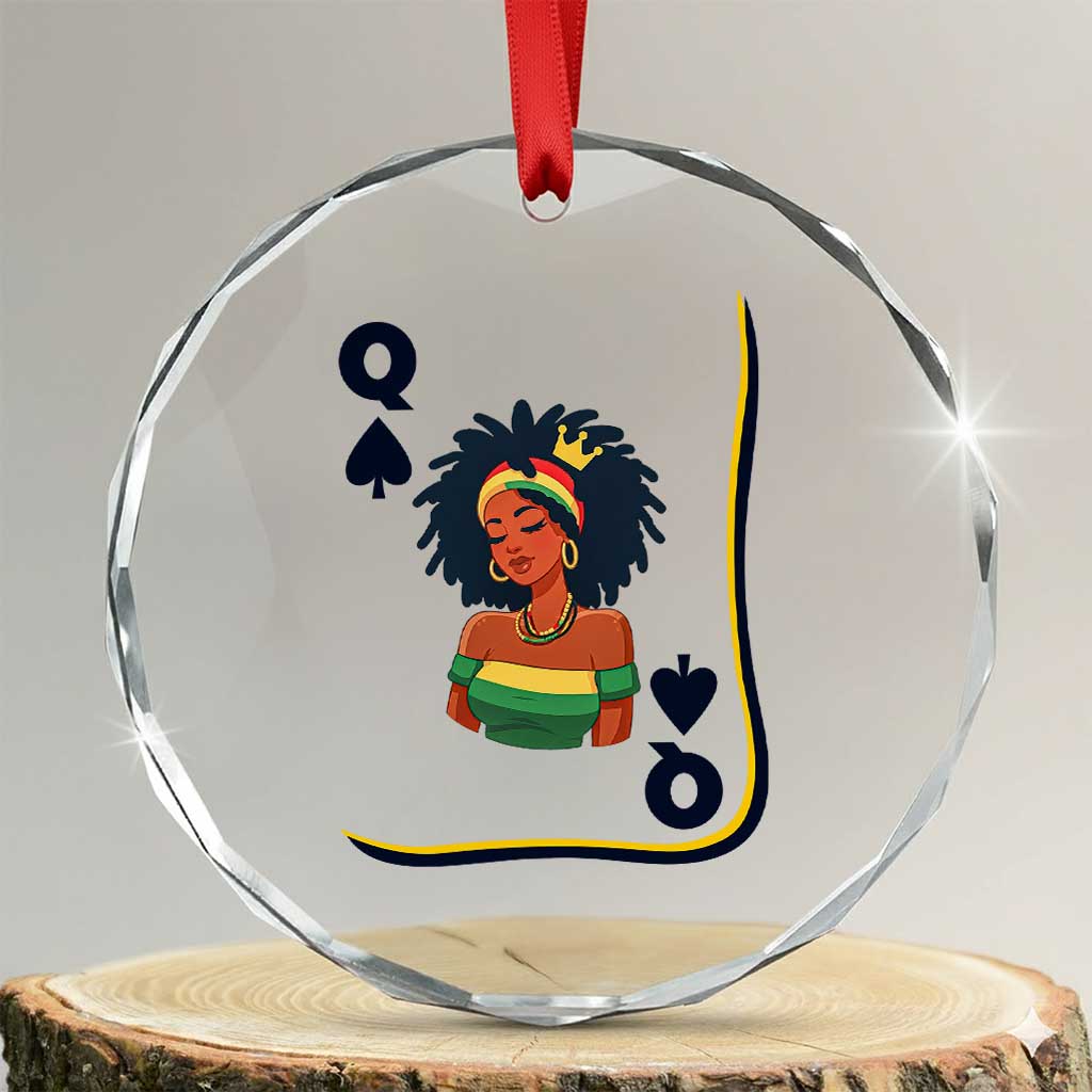 Queen Of Spades Black Girl Crystal Glass Ornament African American Women Pride - Wonder Print Shop