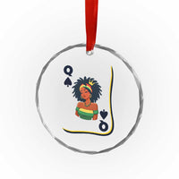 Queen Of Spades Black Girl Crystal Glass Ornament African American Women Pride - Wonder Print Shop