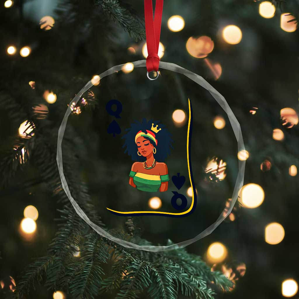 Queen Of Spades Black Girl Crystal Glass Ornament African American Women Pride - Wonder Print Shop