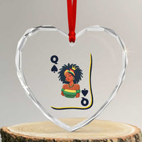 Queen Of Spades Black Girl Heart Crystal Glass Ornament African American Women Pride - Wonder Print Shop