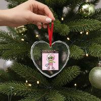 Queen Of The Court Heart Crystal Glass Ornament Funny Tennis Player Gift For Women - Wonder Print Shop